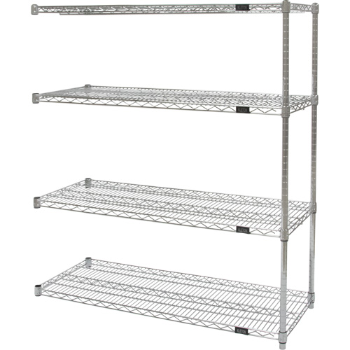 &eacute;tag&egrave;res robustes en treillis chromat&eacute;, Ensemble Ajout, Tiers 4, 30" la x 54" h x 18" p Helyx Safety & Industrial Supplies