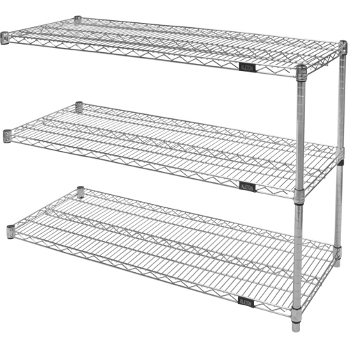 &eacute;tag&egrave;res robustes en treillis chromat&eacute;, Ensemble Ajout, Tiers 3, 30" la x 33" h x 14" p Helyx Safety & Industrial Supplies