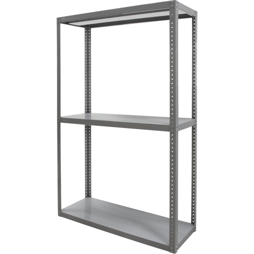 Heavy-Duty Shelving, Steel, Bolted, 3000 lbs. Capacity, 36" W x 72" H x 18" D Helyx Safety & Industrial Supplies