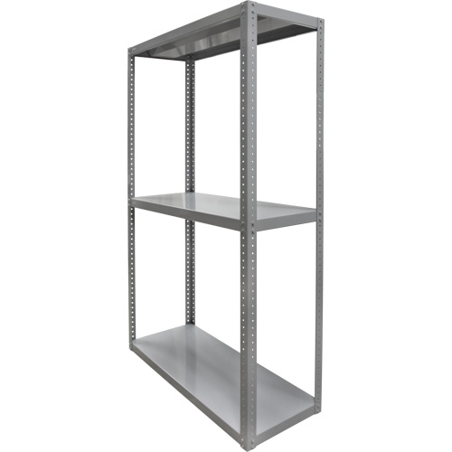 Heavy-Duty Shelving, Steel, Bolted, 3000 lbs. Capacity, 36" W x 72" H x 18" D Helyx Safety & Industrial Supplies