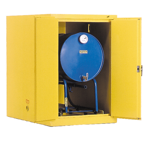 Drum Safety Cabinets, 400 lbs. Cap., Yellow Helyx Safety & Industrial Supplies