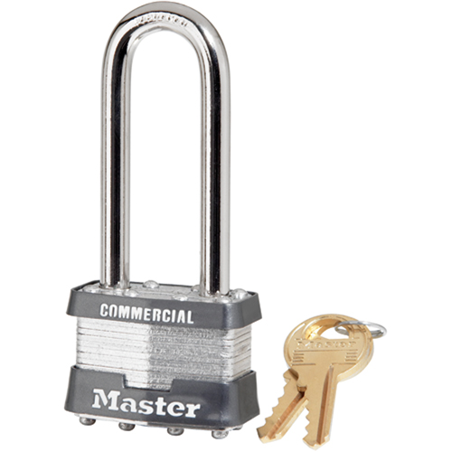 Cadenas commercial, Argent, Cl&eacute;s diff&eacute;rentes, Acier lamin&eacute;, Largeur de 1-3/4" Helyx Safety & Industrial Supplies