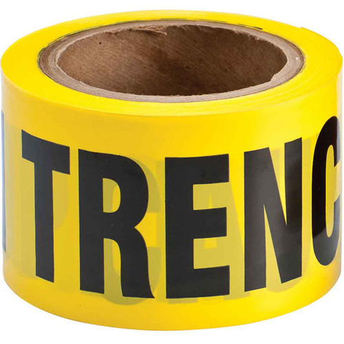 Ruban pour barricade, Anglais, 3" la x 200' lo, 3 mils, Noir sur jaune Helyx Safety & Industrial Supplies