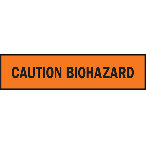 Rubans pour barricades, Anglais, 3" la x 1000' lo, 3,5 mils, Noir/orange Helyx Safety & Industrial Supplies