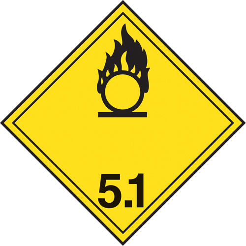 TDG Shipping Labels, Class 5.1, Oxidizing Substances, Paper Helyx Safety & Industrial Supplies