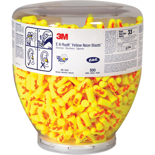 E-A-Rsoft Yellow Neons Earplugs, Bulk - Canister Helyx Safety & Industrial Supplies