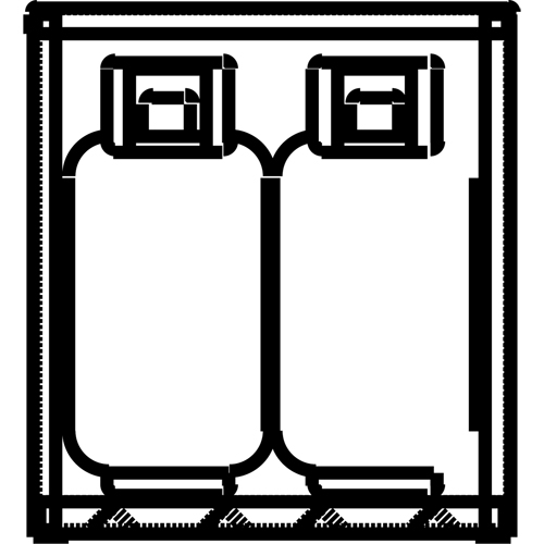 Armoires en aluminium pour bouteilles GPL, nbre de bouteilles: 4, 30" , 32" , 33-1/2" , Argent Helyx Safety & Industrial Supplies