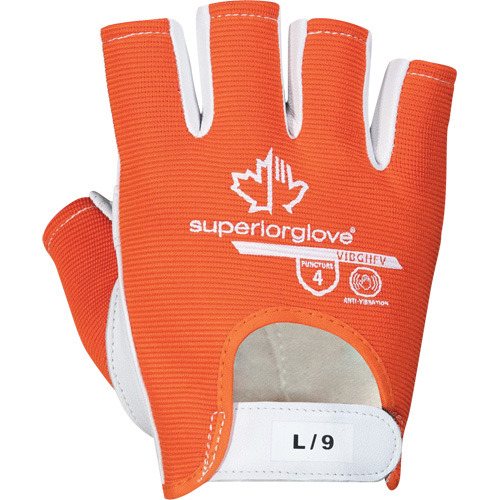 Vibrastop Half-Finger Vibration-Dampening Gloves, Size Medium, Goatskin Palm Helyx Safety & Industrial Supplies