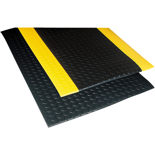 Tapis Sof-Tred No 419 avec Dyna-Shield, Losange, 4' x 60' x 1/2", Noir, PVC Helyx Safety & Industrial Supplies