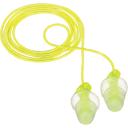 Bouchons d'oreilles r&eacute;utilisables &agrave; trois brides E-A-R, Avec cordon, Vrac - Sac en poly, 26 dB NRR, Taille unique Helyx Safety & Industrial Supplies