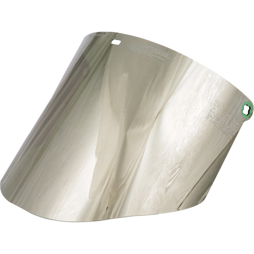Molded Faceshield Window, Polycarbonate, Green Tint Helyx Safety & Industrial Supplies