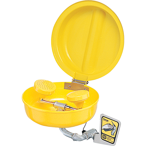 Eye/Face wash With Cover, Wall-Mount Installation, Plastic Bowl Helyx Safety & Industrial Supplies