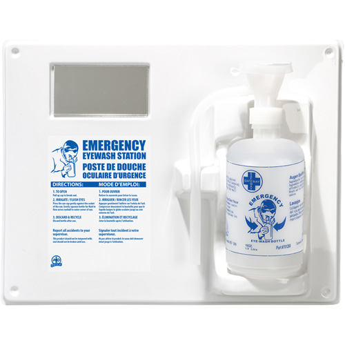 Poste de douche oculaire - Poste simple a/bouteille vide Helyx Safety & Industrial Supplies