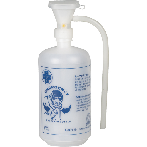 Eyewash Bottle With Eye Cup, Empty Bottle, 32 oz. Helyx Safety & Industrial Supplies