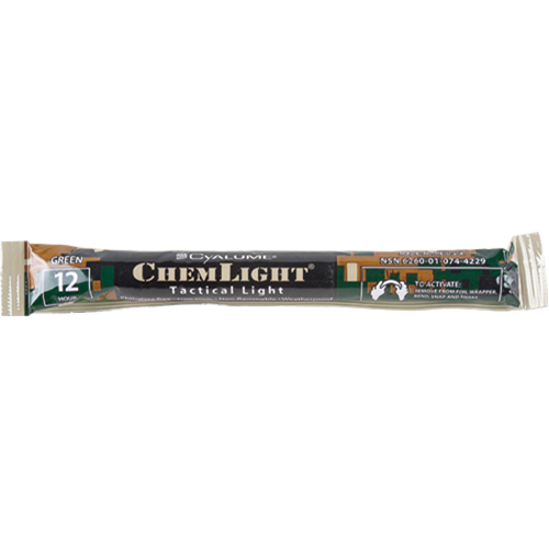 6" Cyalume&reg; Lightsticks, Green, 12 hrs. Duration Helyx Safety & Industrial Supplies