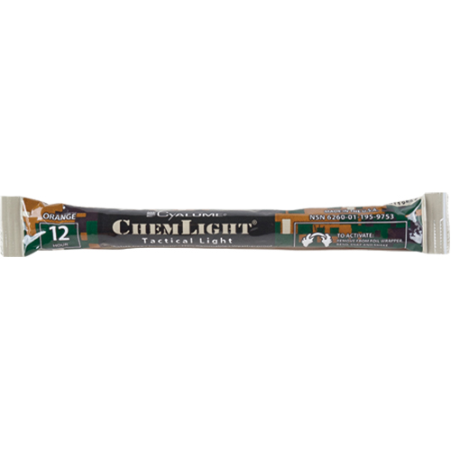 6" Cyalume&reg; Lightsticks, Orange, 12 hrs. Duration Helyx Safety & Industrial Supplies