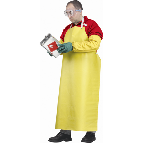 Tabliers ignifuges, N&eacute;opr&egrave;ne/Polyester, 48" lo x 35" la, Jaune Helyx Safety & Industrial Supplies