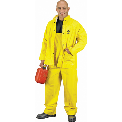 Lightweight Flame Retardant Rainsuit, Large, High Visibility Yellow Helyx Safety & Industrial Supplies