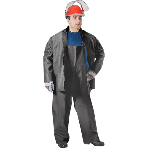 SBR Vulcan Rain Jacket, Rubber, Medium, Black Helyx Safety & Industrial Supplies