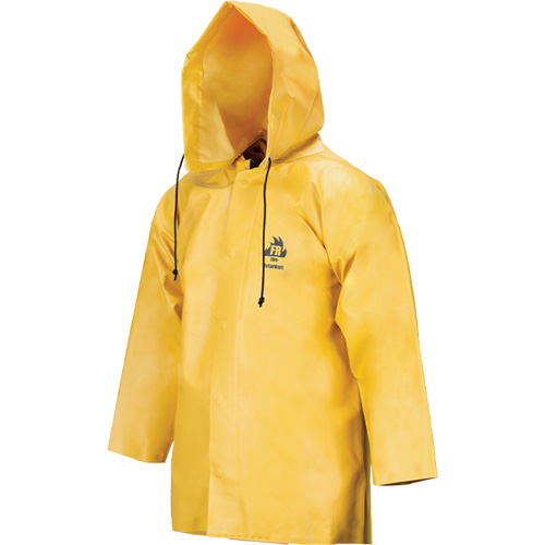 Neo-Slick Chemical & Acid Resistant Rain Jacket, Medium, Yellow, Neoprene Helyx Safety & Industrial Supplies