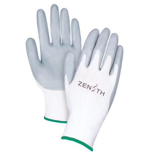 Lightweight Breathable Coated Gloves, 8/Medium, Foam Nitrile Coating, 13 Gauge, Polyester Shell Helyx Safety & Industrial Supplies