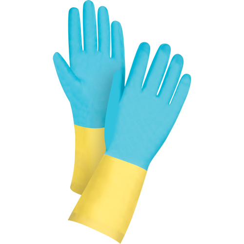 Dipped Chemical-Resistant Gloves, Size 7, 12" L, Neoprene, Flock-Lined Inner Lining, 20-mil Helyx Safety & Industrial Supplies