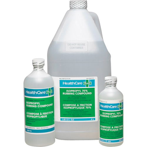 Isopropyl Rubbing Alcohol, Liquid, Antiseptic Helyx Safety & Industrial Supplies