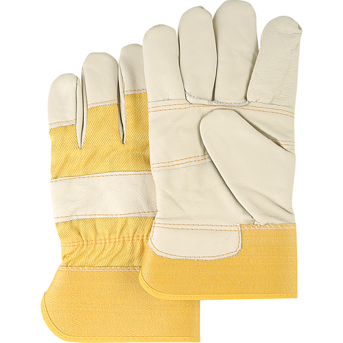 Gants en cuir de mobilier, Grand, Paume en Cuir fleur de vache, Doublure en Coton Helyx Safety & Industrial Supplies