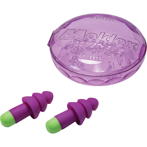 Rockets&reg; Reusable Earplugs, Uncorded, Bulk - Plastic Case, 27 dB NRR, One-Size Helyx Safety & Industrial Supplies