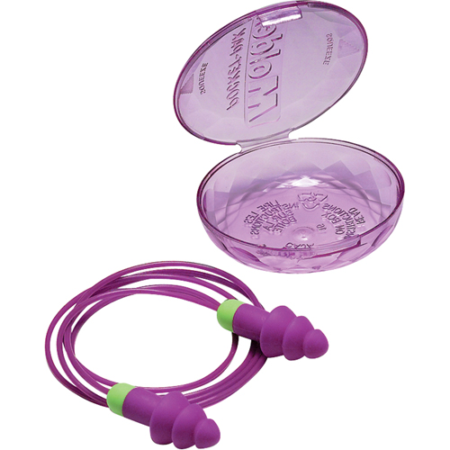 Rockets&reg; Reusable Earplugs, Corded, Bulk - Plastic Case, 27 dB NRR, One-Size Helyx Safety & Industrial Supplies
