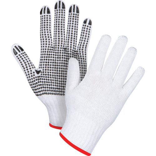 Gants tricot&eacute;s &agrave; pois, Poly/coton, Un c&ocirc;t&eacute;, Calibre 7, Petit Helyx Safety & Industrial Supplies