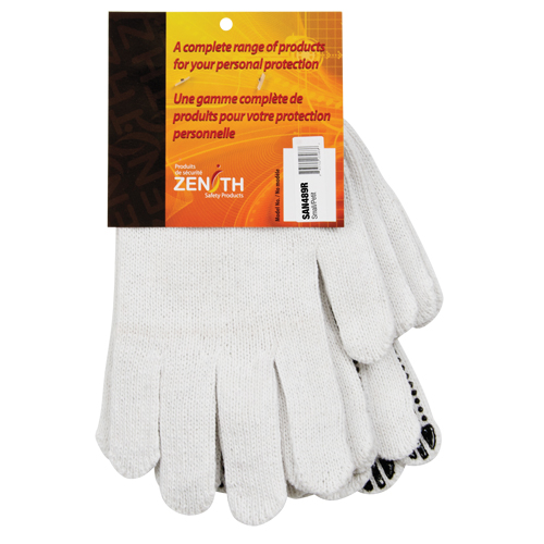 Dotted String Knit Gloves, Poly/Cotton, Single Sided, 7 Gauge, Small Helyx Safety & Industrial Supplies