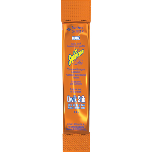 Sqwincher&reg; Boisson de r&eacute;hydratation ZERO Qwik Stik, Poudre, Orange Helyx Safety & Industrial Supplies