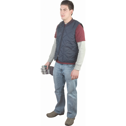 Vestes sans manches, manteaux et manteaux longs isol&eacute;s &agrave; usage l&eacute;ger pour glaci&egrave;res, Hommes, Petit, Bleu marin Helyx Safety & Industrial Supplies