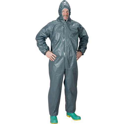 2.0 Mil CRFR Hooded Coveralls, Small, Grey, FR Treated Fabric Helyx Safety & Industrial Supplies