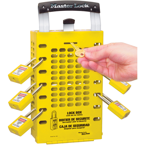 Latch Tight Lock Boxes, Yellow Helyx Safety & Industrial Supplies
