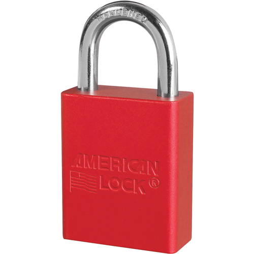 Cadenas anodis&eacute;, Cadenas de s&eacute;curit&eacute;, Cl&eacute;s identiques, Aluminium, Largeur de 1-1/2" Helyx Safety & Industrial Supplies