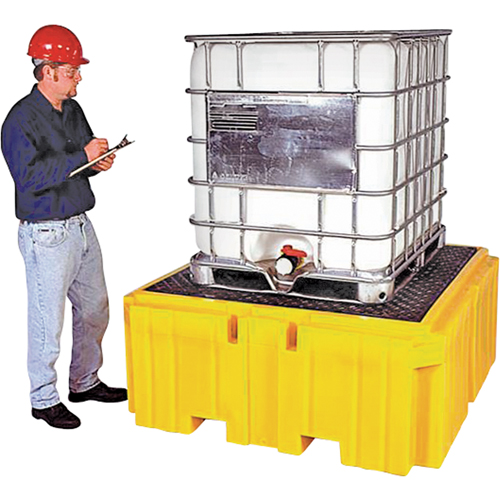 IBC Spill Pallet Plus&reg; With Drain, 365 US gal. Spill Capacity, 62" x 62" x 28" Helyx Safety & Industrial Supplies
