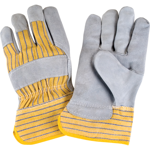 Premium Rugged Fitters Gloves, Large, Split Cowhide Palm, Cotton Inner Lining Helyx Safety & Industrial Supplies