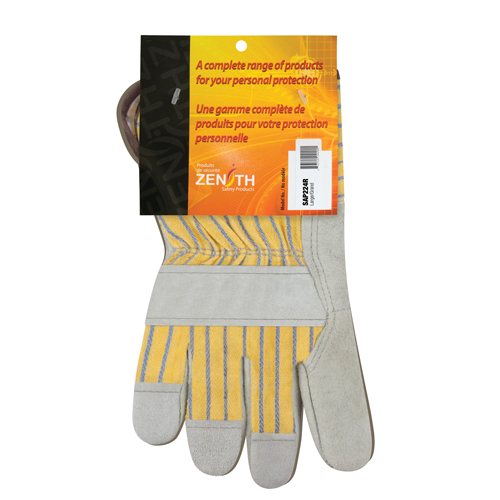 Gants d'ajusteur rugueux de premi&egrave;re qualit&eacute;, Grand, Paume en Cuir de vache refendu, Doublure en Coton Helyx Safety & Industrial Supplies