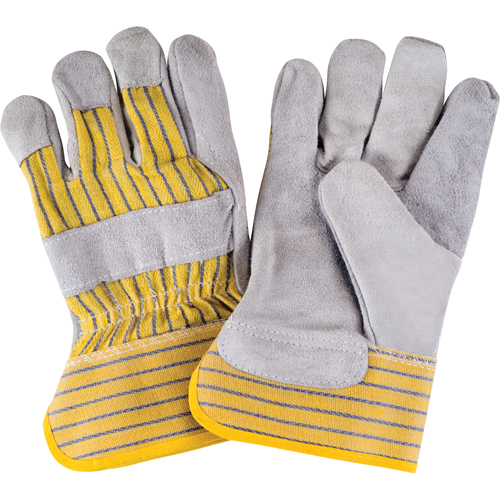 Gants d'ajusteur de premi&egrave;re qualit&eacute;, Grand, Paume en Cuir de vache refendu, Doublure en Coton Helyx Safety & Industrial Supplies