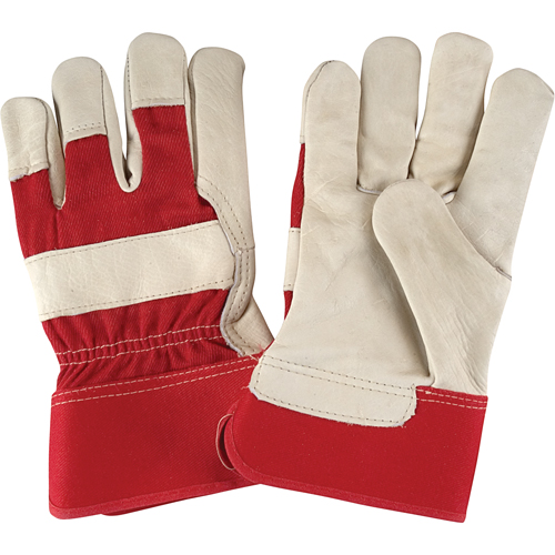 Premium Dry-Palm Fitters Gloves, Large, Grain Cowhide Palm, Cotton Inner Lining Helyx Safety & Industrial Supplies