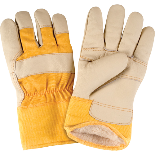 Gants d'ajusteur doubl&eacute;s pour l'hiver d'usage standard, 2T-Grand, Paume en Cuir fleur de vache, Doublure en Boa Helyx Safety & Industrial Supplies