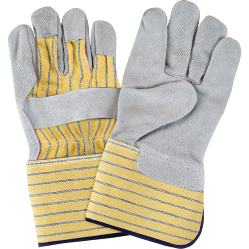 Gants d'ajusteur de premi&egrave;re qualit&eacute;, Grand, Paume en Cuir de vache refendu, Doublure en Coton Helyx Safety & Industrial Supplies