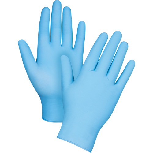 Paquet de gants jetables pour machine distributrice, Grand, Nitrile, 4,5 mils, Poudr&eacute;s, Bleu Helyx Safety & Industrial Supplies