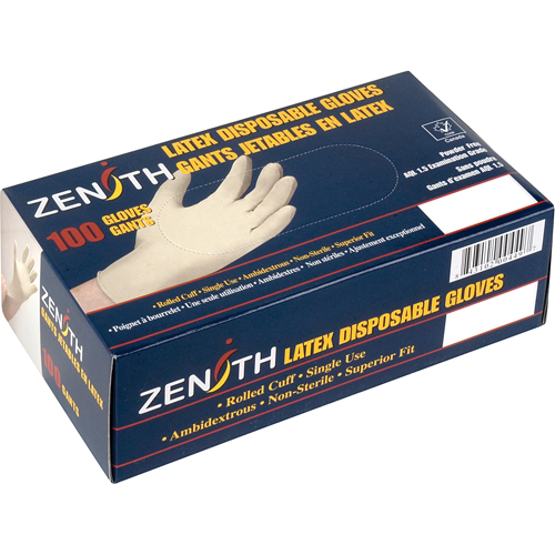 Premium Sensitive Skin Examination Gloves, Large, Latex, 4-mil, Powdered, Natural Helyx Safety & Industrial Supplies