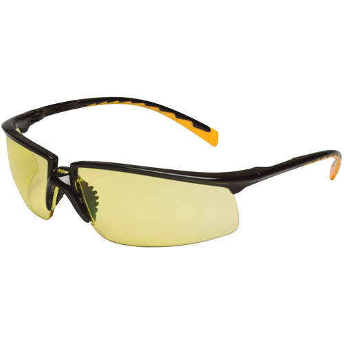 Lunettes de s&eacute;curit&eacute; Privo, Lentille Ambr&eacute;e, Antibu&eacute;e, R&eacute;pond ou surpasse la norme CSA Z94.3 Helyx Safety & Industrial Supplies