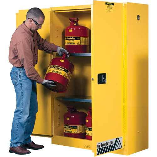 Armoires Sure-Grip EX pour produits inflammables, 45 gal., 2 Porte(s), 43" La x 65" h x 18" p Helyx Safety & Industrial Supplies