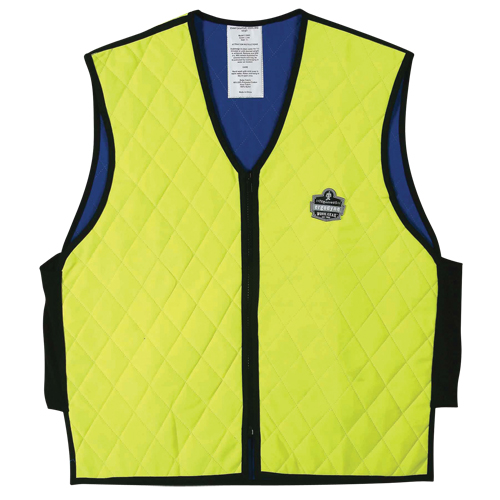 Chill-Its&reg; 6665 Wet Evaporative Cooling Vests, Medium, High Visibility Lime-Yellow Helyx Safety & Industrial Supplies