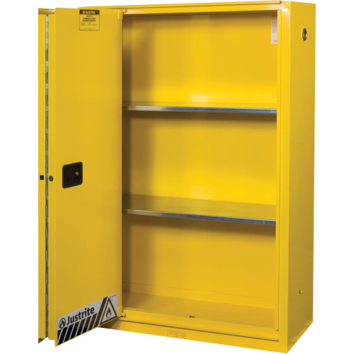 Sure-Grip&reg; Ex Flammable Storage Cabinets, 45 gal., 1 Door, 43" W x 65" H x 18" D Helyx Safety & Industrial Supplies
